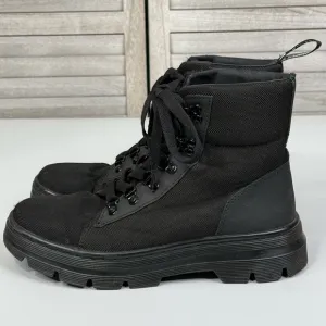 DR. MARTENS Women's Combs Lace Up Combat Boots Black-9