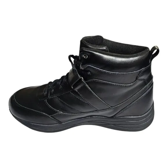 Drew Pulse Black Leather Shoes Mens 9.5 4W Wide Hi-Top Boot 40794-14