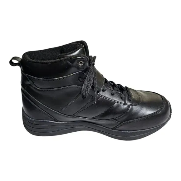 Drew Pulse Black Leather Shoes Mens 9.5 4W Wide Hi-Top Boot 40794-14