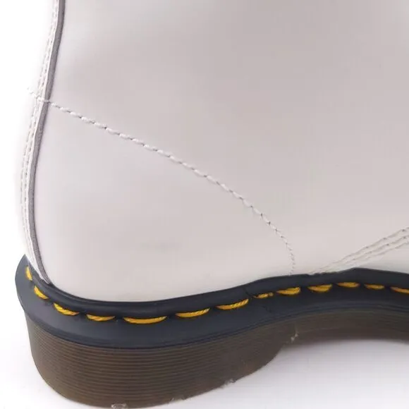 Dr Martens 1460 White Smooth Standard Fit Womens 8 Lace Up Boot Shoes 11821100