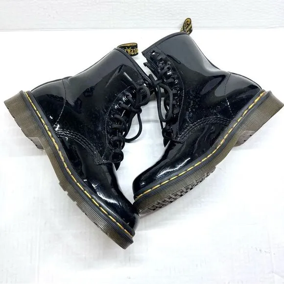 Dr. Martens Black Patent Leather Boots size 7