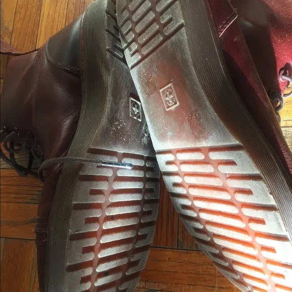 DR.MARTENS LEATHER BORDEAUX HIGH-TOP Boots RARE