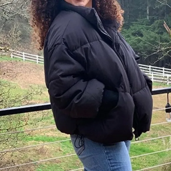 Drop Shoulder Puffer Jacket