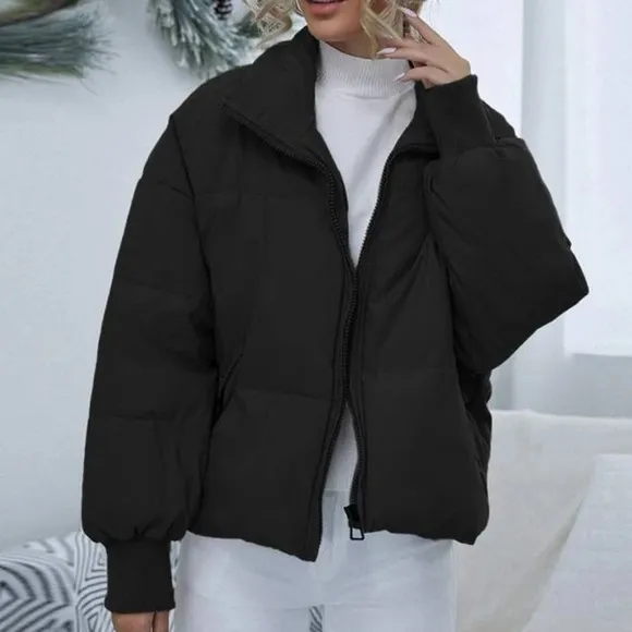 Drop Shoulder Puffer Jacket