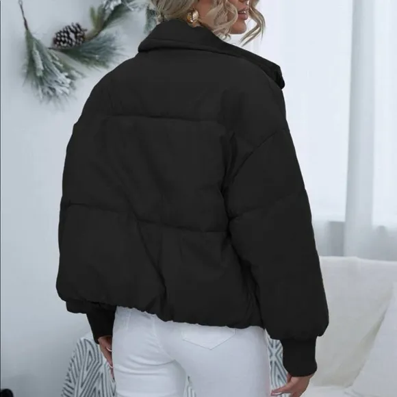 Drop Shoulder Puffer Jacket