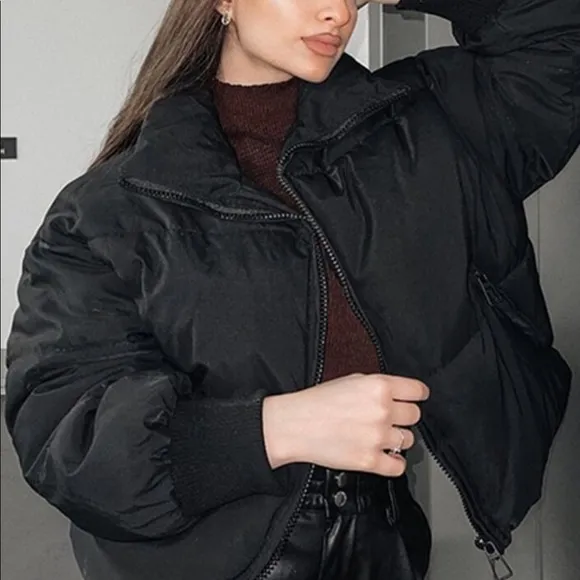 Drop Shoulder Puffer Jacket