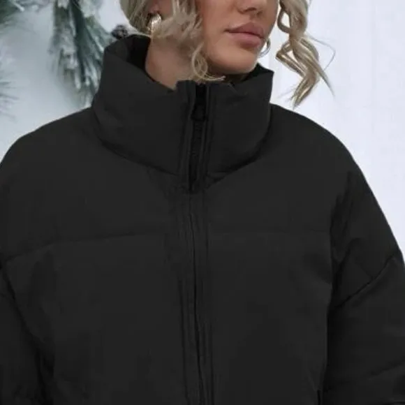 Drop Shoulder Puffer Jacket