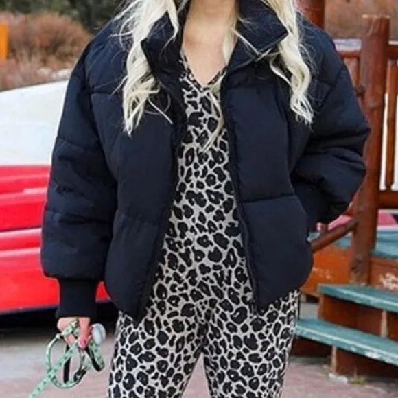 Drop Shoulder Puffer Jacket