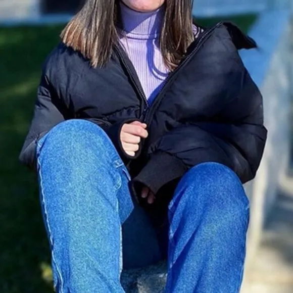 Drop Shoulder Puffer Jacket