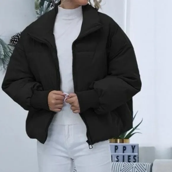 Drop Shoulder Puffer Jacket