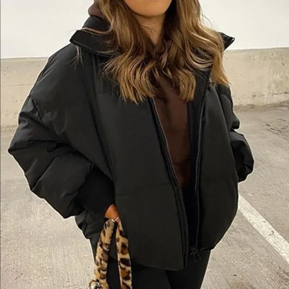 Drop Shoulder Puffer Jacket