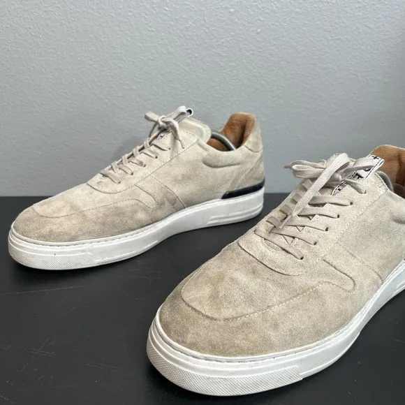 Duke And Dexter Ritchie Off-White Sneakers Leather Suede Shoes Men UK 11, US 12