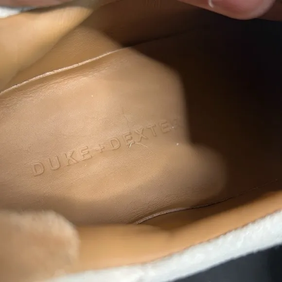 Duke And Dexter Ritchie Off-White Sneakers Leather Suede Shoes Men UK 11, US 12