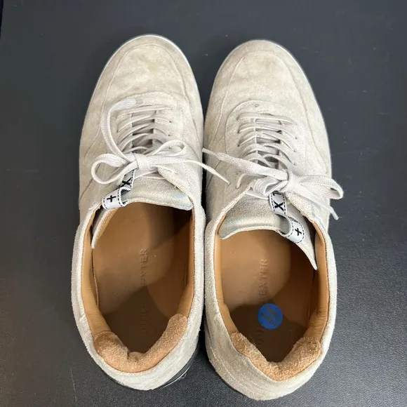 Duke And Dexter Ritchie Off-White Sneakers Leather Suede Shoes Men UK 11, US 12