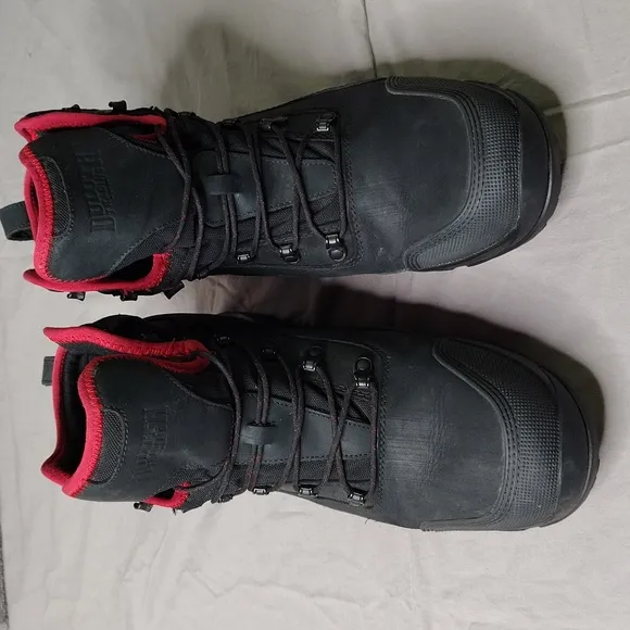 Duluth Trading Mid Boots Mens Size 13 Black Leather Soft Toe Work Capstone
