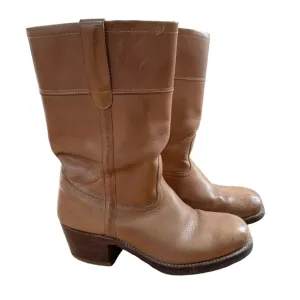 Dunham | Men’s Vintage Brown Leather Cowboy Square Toe Work Boots Size 9D