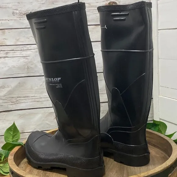 Dunlop Monarch 16&quot; Steel Toe ASTM F 2413-11 Rubber Work Boots Men 8 Women 10