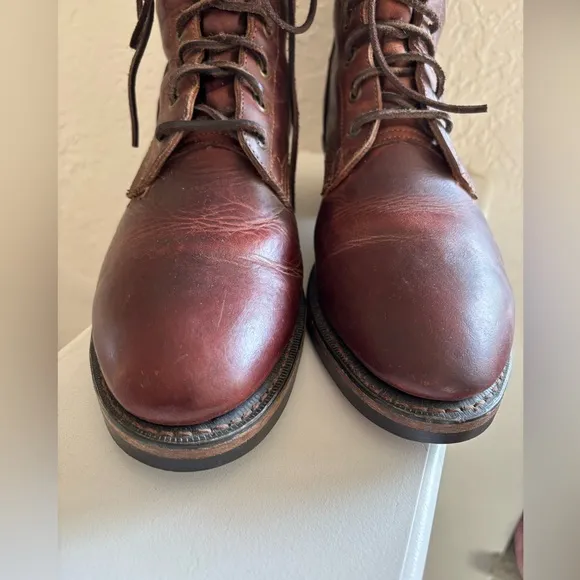 Durango SW535 Mens Brown Leather Heeled Boots US 9 D Lace Up Logger Work