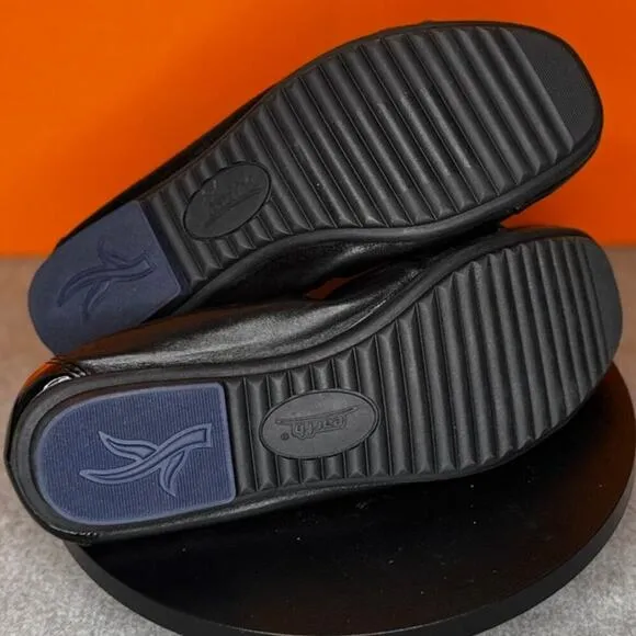 Earth Eclipse Ballet Flat Black Blue Buckle Size 6.5