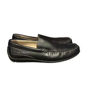 ECCO 10.5 Extra Wide Moc 2.0 LEATHER Driving Loafer Slip-On Dress Shoes Black 44