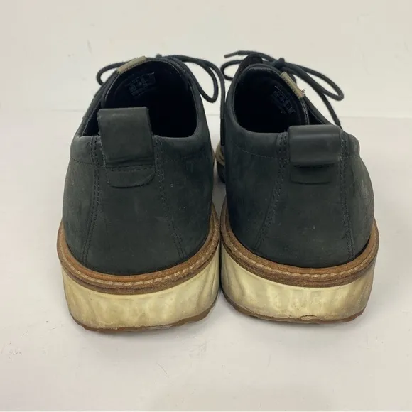 Ecco black derby slip on shoes