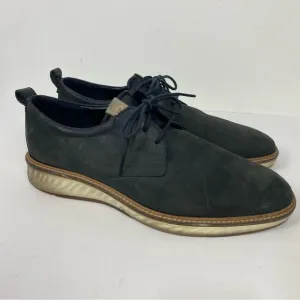 Ecco black derby slip on shoes
