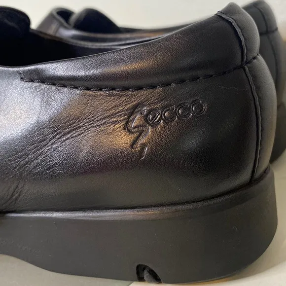 Ecco Black Genuine Leather Buckle Monk Strap Loafer-Women’s Size 41 (US 10-10.5)
