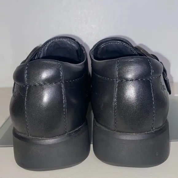 Ecco Black Genuine Leather Buckle Monk Strap Loafer-Women’s Size 41 (US 10-10.5)