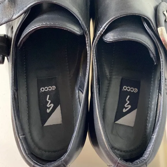 Ecco Black Genuine Leather Buckle Monk Strap Loafer-Women’s Size 41 (US 10-10.5)