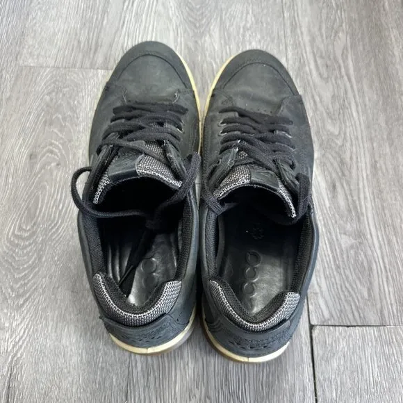 Ecco Byway Tred GTX Sneakers Mens 8 Goretex Shoes Black Outdoor Casual Lace Up