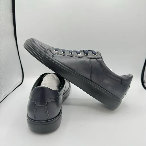 ECCO MENS SOFT CLASSIC LONG LACE SNEAKER LEATHER FIRM DRESS SHOES SIZE 12-12.5 M