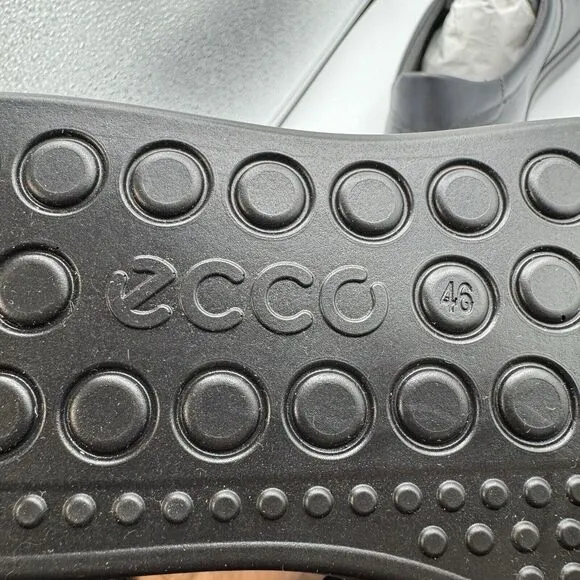 ECCO MENS SOFT CLASSIC LONG LACE SNEAKER LEATHER FIRM DRESS SHOES SIZE 12-12.5 M