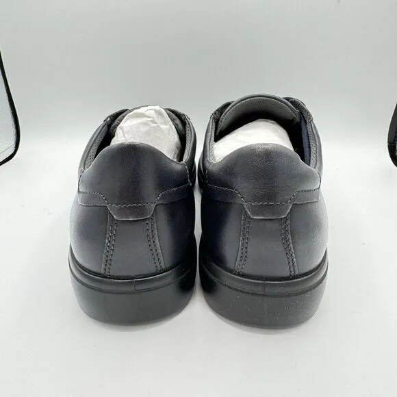 ECCO MENS SOFT CLASSIC LONG LACE SNEAKER LEATHER FIRM DRESS SHOES SIZE 12-12.5 M