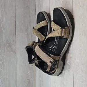 Ecco Mens Yucatan Leather Hook&amp;loop Outdoor Hiking Sandals shoes sz 44/10-10.5