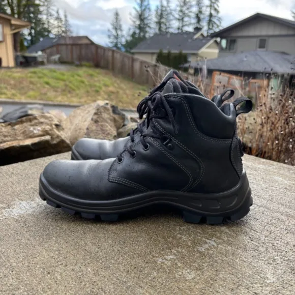 Ecco Rugged Track GTX Black Leather Boots Hiking Men's US Size 8 - 8.5 G…