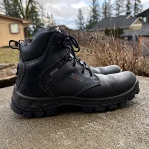Ecco Rugged Track GTX Black Leather Boots Hiking Men's US Size 8 - 8.5 G…