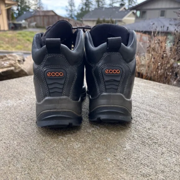Ecco Rugged Track GTX Black Leather Boots Hiking Men's US Size 8 - 8.5 G…