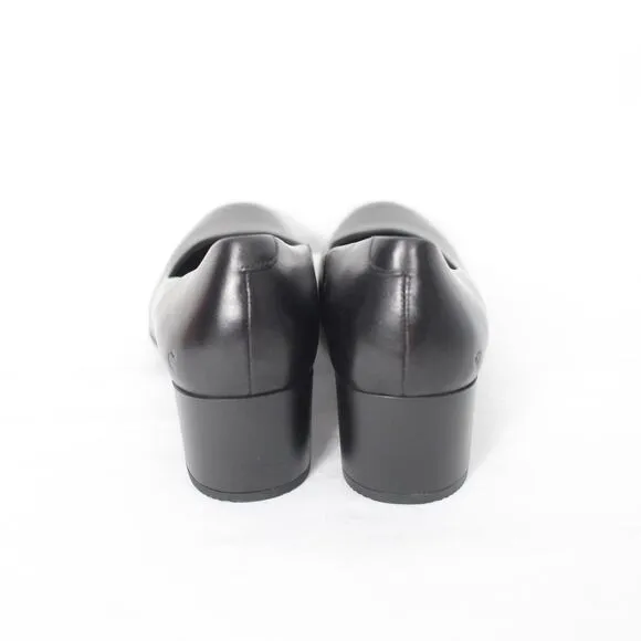 ECCO sculptured 45 Women's Leather Block-Heeled Pump Size 5-5.5 NIB
