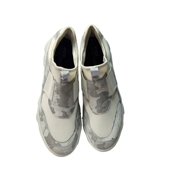 Ecco Sport MX Low Womens Size 39 EU (8-8.5 US) White Camo Sneakers  Trail (46)
