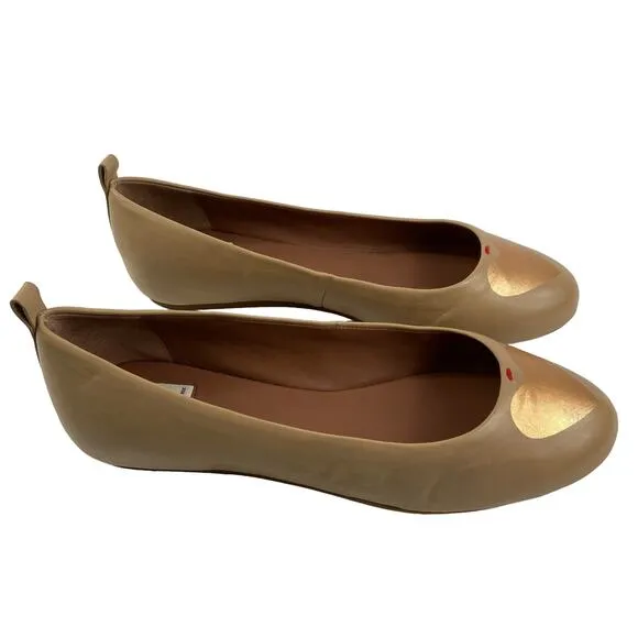ED Ellen Degeneres Heart Ballet Flats Lyssa Size Women's 7 Wide