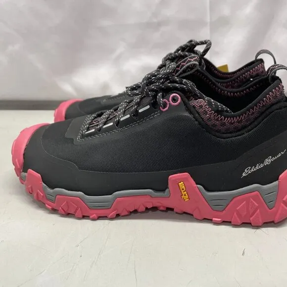 Eddie Bauer Women’s Terrange Hiking Shoes Black/Pink Size 7.5 Trail Outdoor Foot