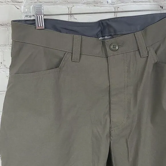 Eddie Bauer 38x34 Convertible Tech Pant Water Repellent UPF50 Green Men's
