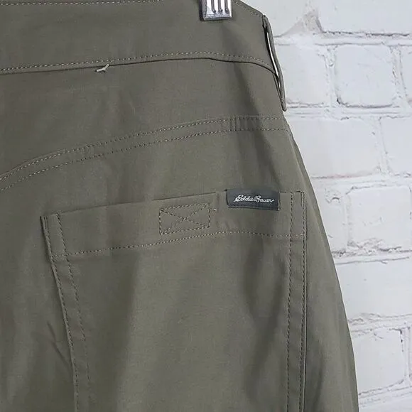 Eddie Bauer 38x34 Convertible Tech Pant Water Repellent UPF50 Green Men's