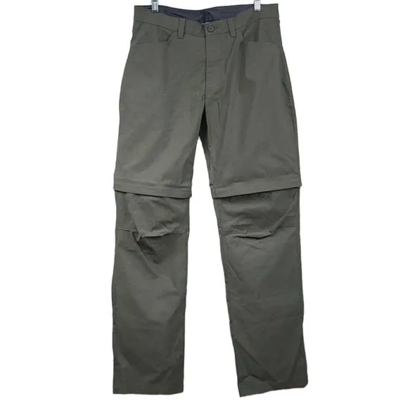 Eddie Bauer 38x34 Convertible Tech Pant Water Repellent UPF50 Green Men's