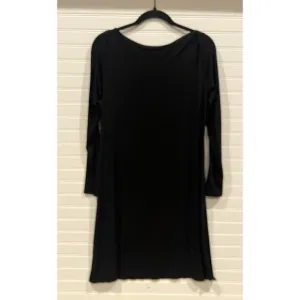 Eileen Fisher Black Dress Long Sleeve Minimalist Casual Size M