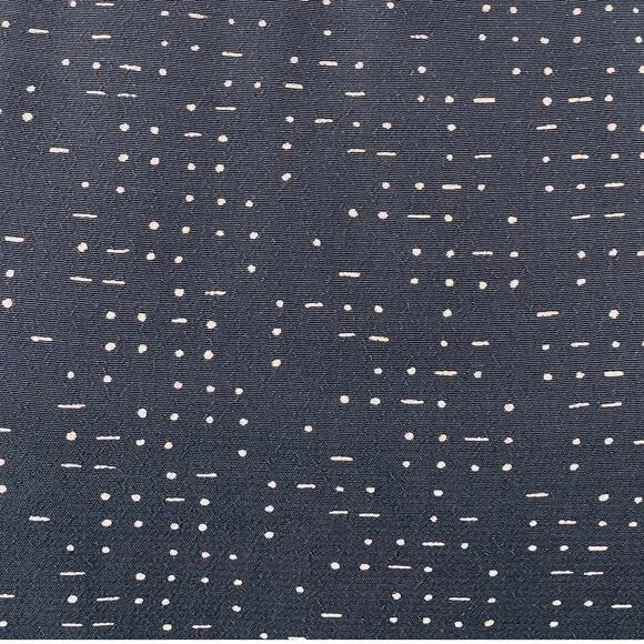 Eileen Fisher Mini Shift Dress Morse Code Print Lyocell Viscose Gray White M