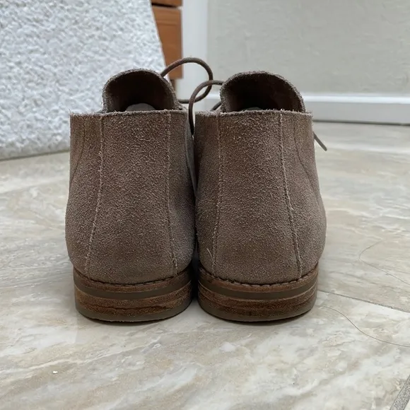 Eileen Fisher Suede Leather Lace Up Flat Boots Size 9