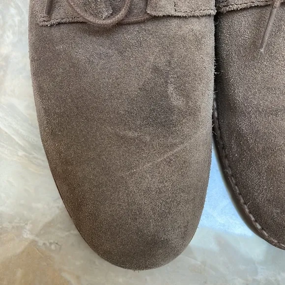 Eileen Fisher Suede Leather Lace Up Flat Boots Size 9