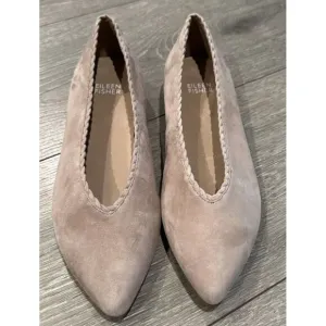 Eileen Fisher Women Posy Flat Earth Suede Size‎ 5.5M