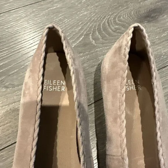 Eileen Fisher Women Posy Flat Earth Suede Size‎ 5.5M